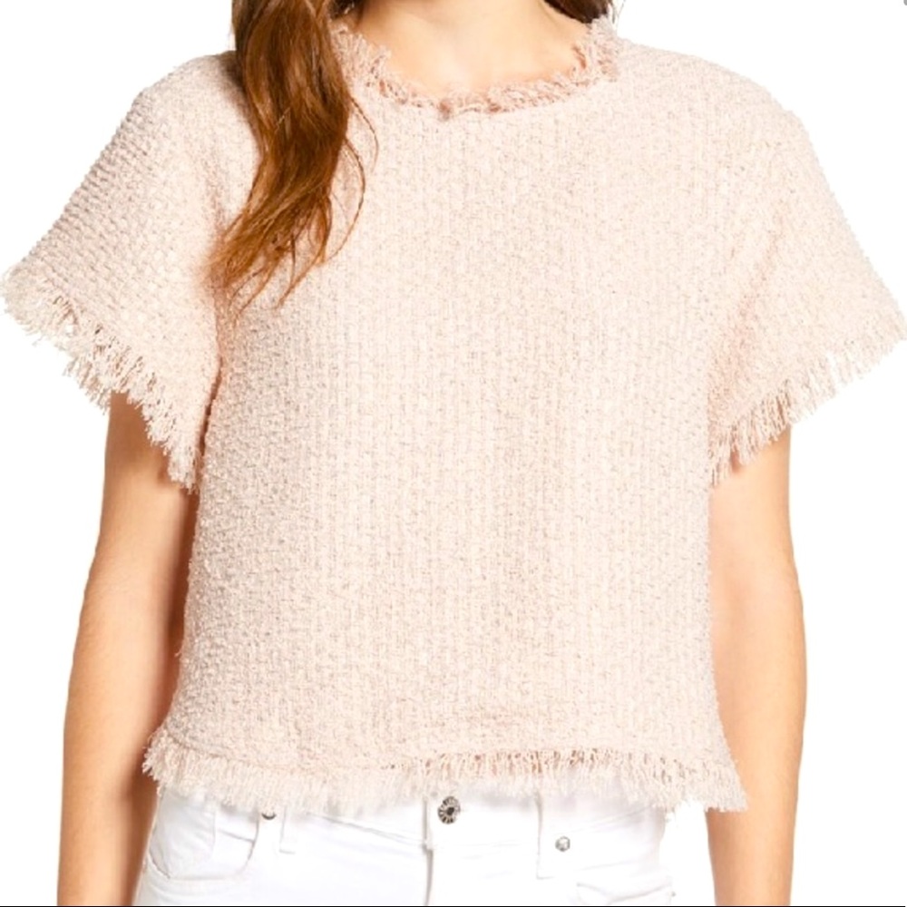Cupcakes & Cashmere Justeen Tweed Top